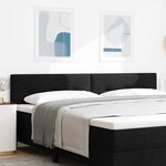 vidaXL Headboard LED en tissu noir avec des boutons de 100 cm