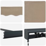 vidaXL Auvent Rétractable Beige 4 × 3 m Toile et Aluminium