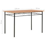 vidaXL Ensemble de salle à manger 7 Pièces MDF et acier Marron