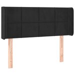 vidaXL Tête de lit avec oreilles Noir 93x16x78/88 cm Velours