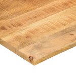 vidaXL Dessus de bureau avec courbe 100x50x2 5 cm manguier massif brut