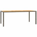 vidaXL Ensemble à manger de jardin et coussins 7 Pièces gris rotin