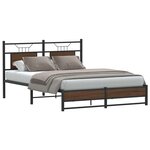 vidaXL Cadre de lit sans matelas chêne marron 150x200 cm