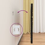 vidaXL Tête de lit murale Noir 166x3x63 cm Bois massif de pin