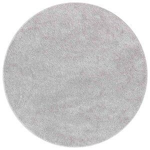 vidaXL Tapis Shaggy Anti-dérapant Gris 90 x 90 cm PP
