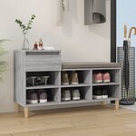 vidaXL Armoire à chaussures Sonoma gris 102x36x60 cm Bois d'ingénierie