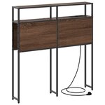 vidaXL Tête de lit de rangement Chêne marron 90 cm Bois d'ingénierie