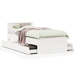 vidaXL Cadre de lit sans matelas avec tête de lit 90x200cm bois de pin