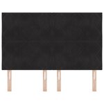 vidaXL Tête de Lit LED Noire Ensemble de 3 Noir Mousse  Bois