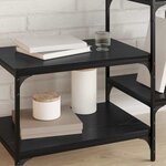 vidaXL Étagère à livres 4 Pièces Noir 60 x 40 x 1.5 cm Bois d'ingénierie