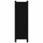vidaXL Cloison de séparation 4 panneaux Noir 200x180 cm