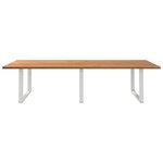 vidaXL Table à manger marron clair bois de chêne massif rectangulaire