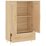 vidaXL Buffet haut chêne sonoma 69 5x31x115 cm bois d'ingénierie