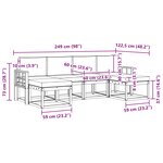 vidaXL Ensemble de canapés d'extérieur 6 pc Naturel et Anthracite