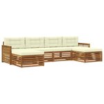 vidaXL Ensemble de canapés d'extérieur 6 pc Bois d'Acacia Massif