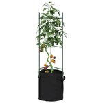 vidaXL Cages à tomates avec sacs à plantes 8 Pièces 116 cm acier et PP