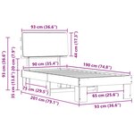 vidaXL Cadre de lit avec tête de lit rembourrée Taupe 90 x 190 cm
