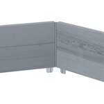 vidaXL Lit surélevé hexagonale gris 160x160 cm bois de pin massif