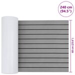vidaXL Tapis de bateau Rayé Gris clair et noir 240 x 60 cm EVA