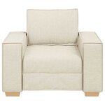 vidaXL Canapé Fauteuil Lin 60 cm