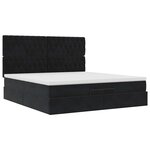 VidaXL Cadre de lit ottoman avec matelas noir 200x200cm velours