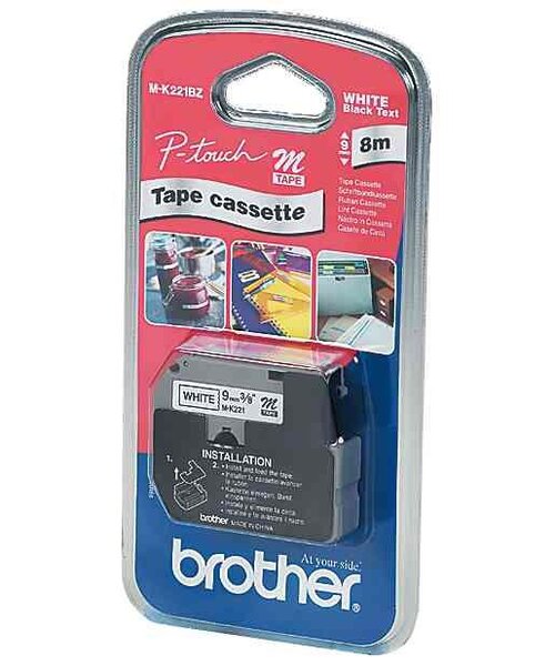 Ruban série m 9mmx8m noir/bleu mk521 brother