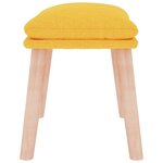 vidaXL Repose-pied Jaune moutarde 45x29 5x35 cm Tissu
