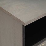 vidaXL Cabinet de chevet avec tiroir 2 Pièces Gris 40 x 33 x 46 cm
