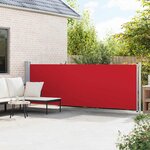 vidaXL Auvent latéral rétractable de patio 140x600 cm Rouge