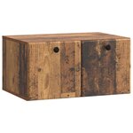vidaXL Meuble TV mural 59 5 x 41 x 30 cm Bois ancien Bois d'ingénierie