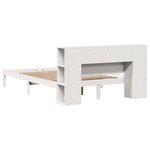vidaXL Lit bibliothèque sans matelas blanc 140x190 cm bois pin massif