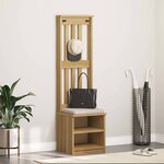 vidaXL Portemanteau SANDNES 45x40x159 5 cm bois massif pin