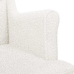 vidaXL Fauteuil Crème Bouclé
