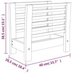 vidaXL Porte-revues 40x26 5x38 5 cm Bois massif de noyer