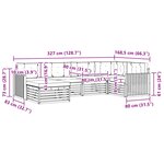 vidaXL Ensemble de canapés d'extérieur 6 pc Naturel et Beige
