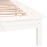 vidaXL Cadre de lit à LED blanc 200x200 cm bois massif