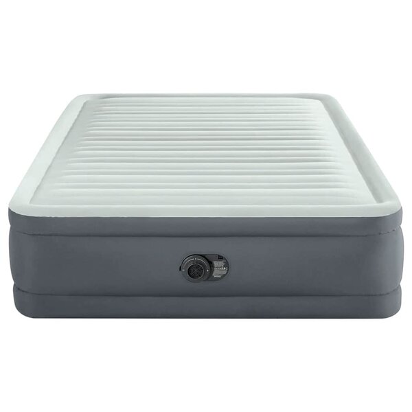 Intex Lit gonflable PremAire blanc et gris Queen Size 152x203x46 cm