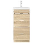 vidaXL Meuble de salle de bain avec évier Chêne Sonoma