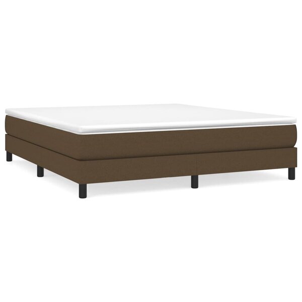 vidaXL Cadre de lit sans matelas marron foncé 180x200 cm tissu