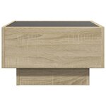 vidaXL Table basse avec LED chêne sonoma 50x50x30 cm bois d'ingénierie