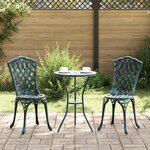 Chaises de jardin vidaXL 2 Pièces Vert en alu