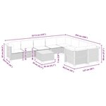 vidaXL Salon de jardin avec coussins 10 Pièces beige résine tressée