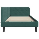 vidaXL Cadre de lit d'angle Vert foncé 100 x 200 cm Velours