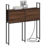 vidaXL Headboard de Rangement avec Station de Charge Chêne marron