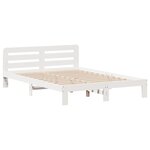 vidaXL Cadre de lit sans matelas blanc 140x200 cm bois de pin massif