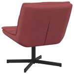 vidaXL Chaise Pivotante Rouge vin Faux cuir Standard Pivotante