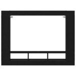 vidaXL Meuble TV Chêne noir 152 x 22 x 113 cm Bois d'ingénierie