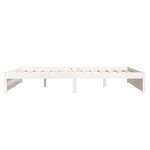 vidaXL Cadre de lit Blanc Bois massif 160x200 cm