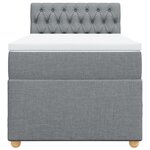 vidaXL Sommier à lattes de lit avec matelas gris clair 80x200 cm tissu