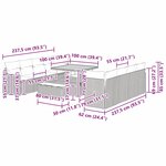 vidaXL Ensemble de canapé de jardin avec coussin 11 Pièces Noir et crème